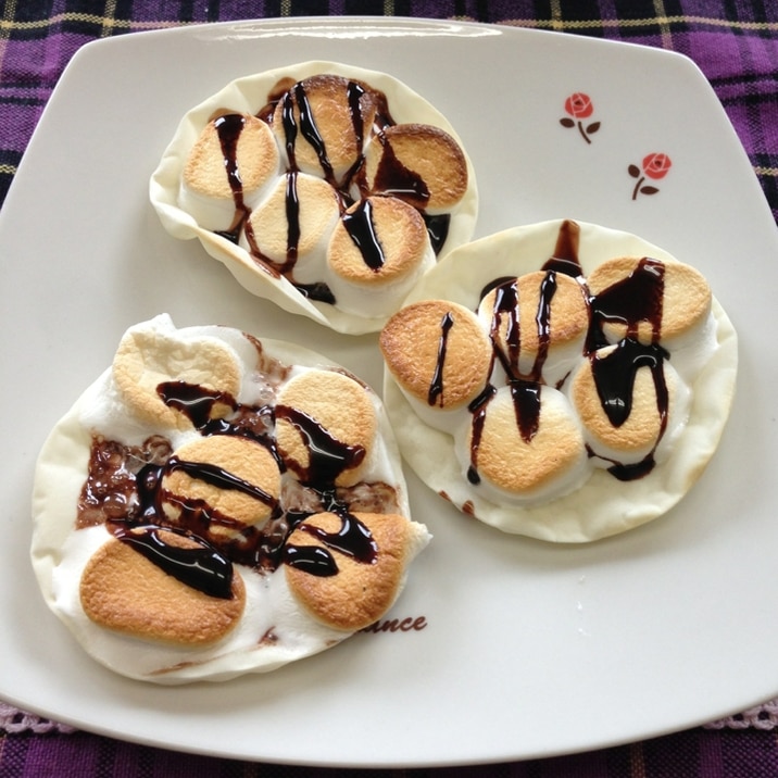 餃子の皮でデザートピザ チョコ マシュマロ レシピ 作り方 By ゆず茶55 楽天レシピ 餃子の皮でデザートピザ チョコ マシュマロ レシピ 作り方 By ゆず茶55 楽天レシピ